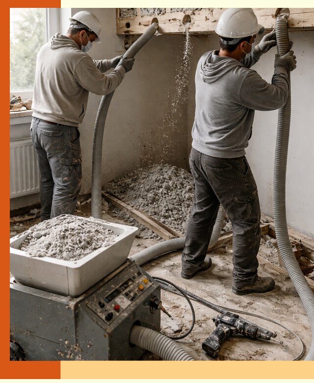 Заполнение пустот перекрытий пеной и наполнителями в Новотроицке