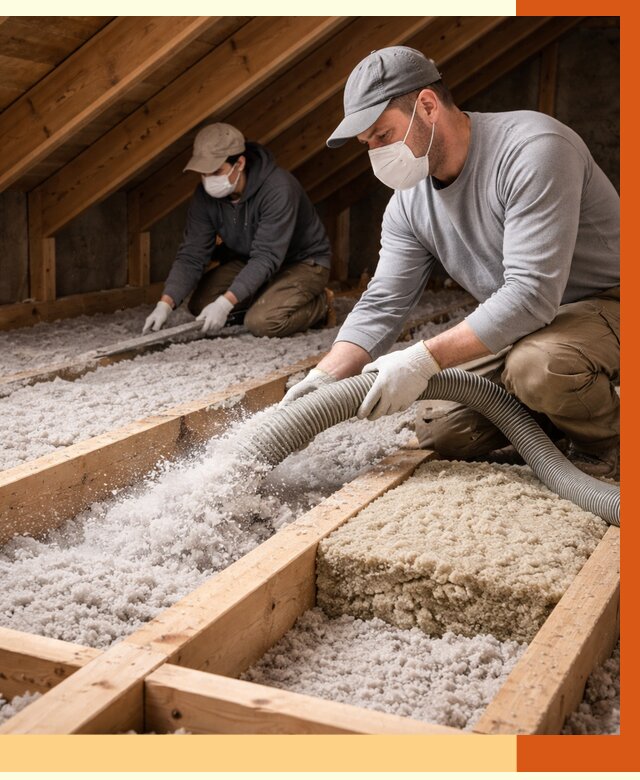 Заполнение полостей чердачного перекрытия в Новотроицке от 4711 руб. | ТепломастерНвт