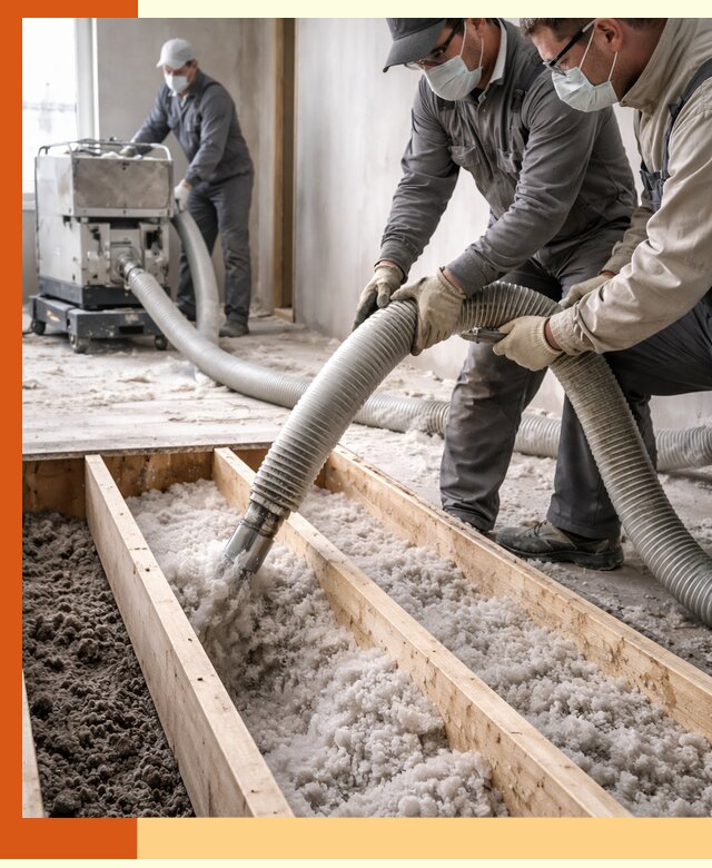 Заполнение полостей межэтажного перекрытия в Новотроицке эффективно и герметично