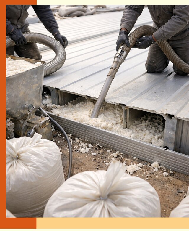 Заполнение пустот кровельных панелей пенными и мокрыми герметиками в Новотроицке