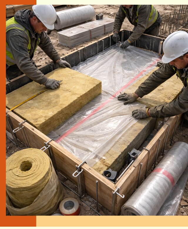 Теплоизоляция опалубки для строительства в Новотроицке