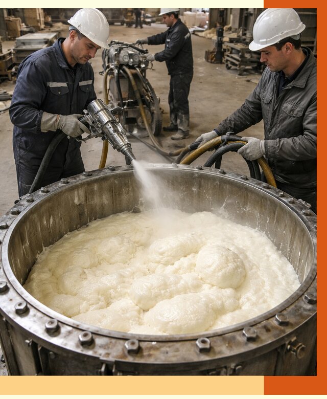 Заливка ППУ в емкости в Новотроицке от 7589 руб. — утепление емкости под ключ | ТепломастерНвт