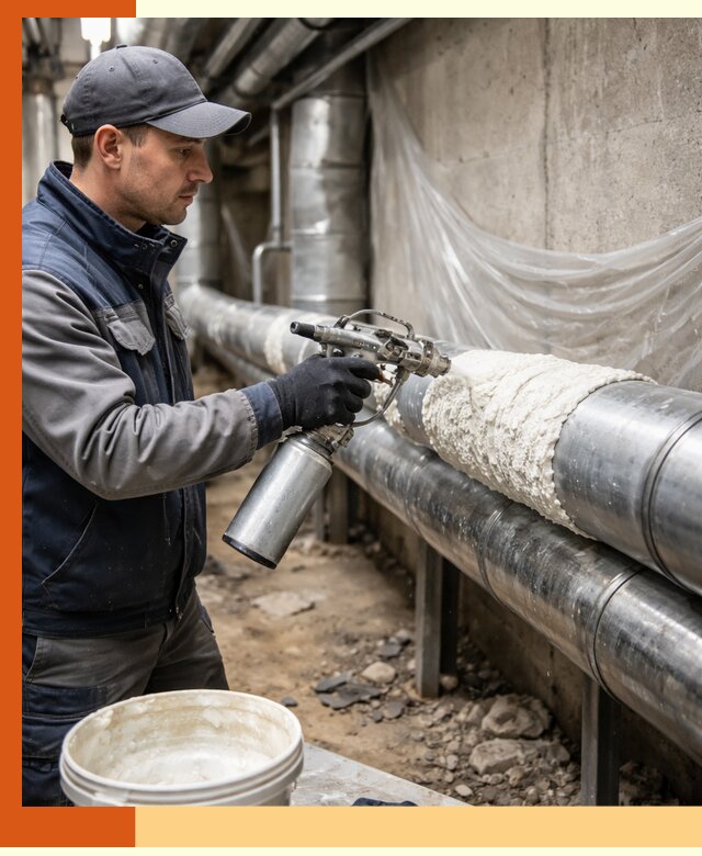 Утепление труб жидкой теплоизоляцией в Новотроицке