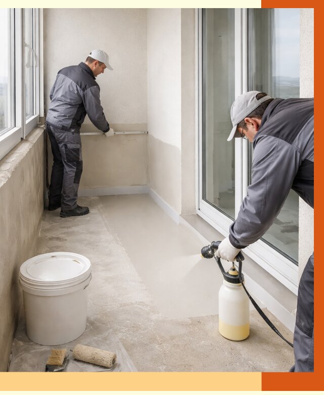 Утепление балкона жидкой теплоизоляцией в Новотроицке от 6019 руб./м2 | ТепломастерНвт