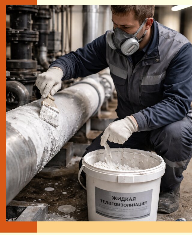Утепление оборудования жидкой теплоизоляцией в Новотроицке