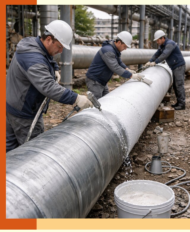 Утепление теплотрассы жидкой теплоизоляцией в Новотроицке