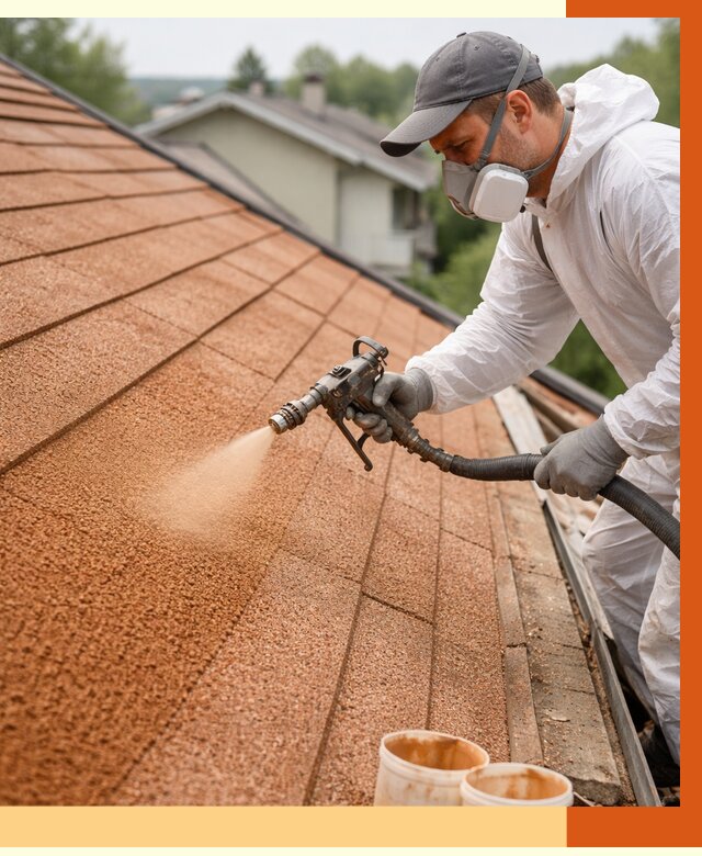 Утепление кровли жидкой пробкой в Новотроицке от 2826 руб./м² под ключ | ТепломастерНвт