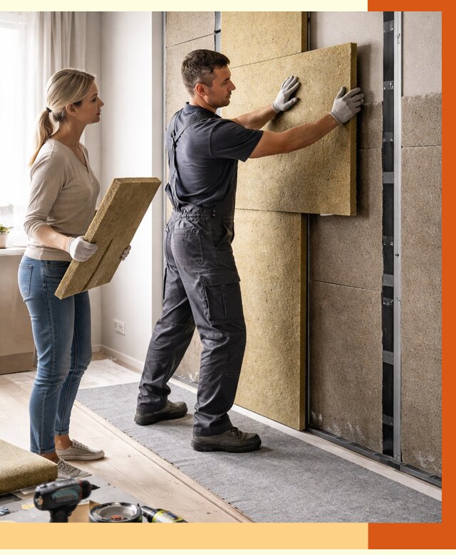 Профессиональная шумоизоляция квартиры в Новотроицке от 7851 руб. за м2 | ТепломастерНвт