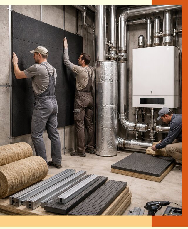 Шумоизоляция котельной в Новотроицке от 6804 руб. под ключ | Профессиональная звукоизоляция — ТепломастерНвт