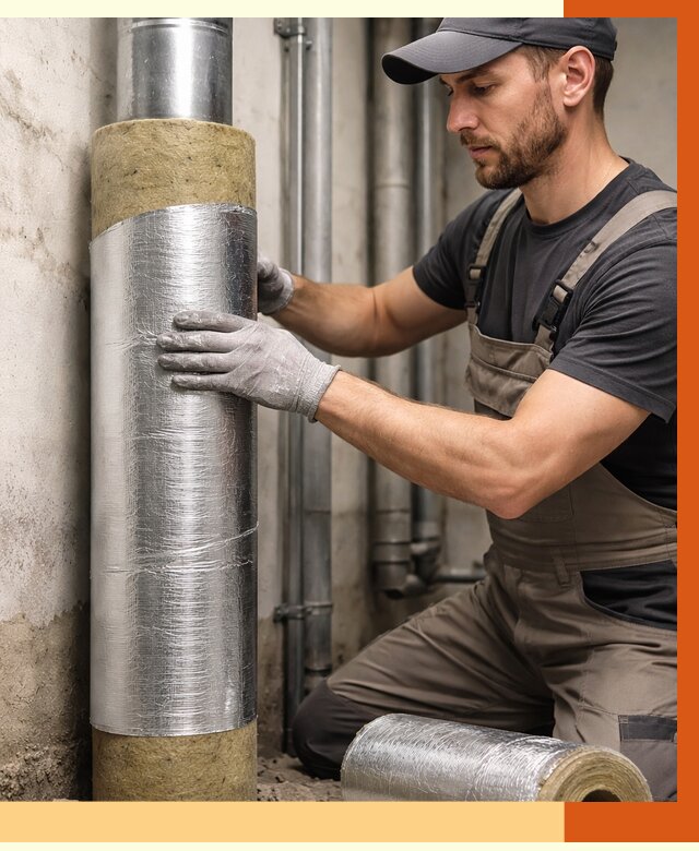 Шумоизоляция труб в Новотроицке от 1256 руб. — шумоподавление и звукоизоляция труб | ТепломастерНвт