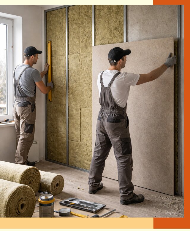 Шумоизоляция стен в Новотроицке от 4711 руб/м2 — звукоизоляция стен под ключ | ТепломастерНвт