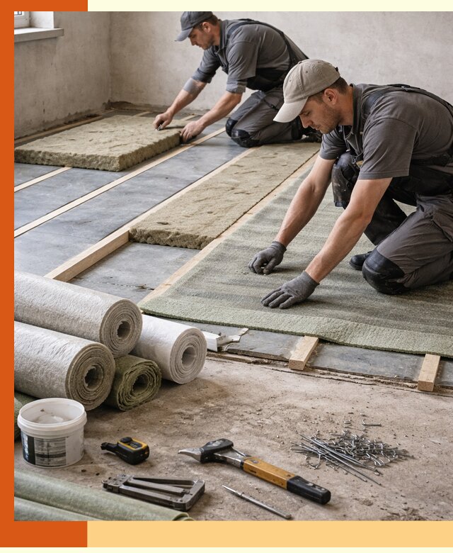 Шумоизоляция пола в Новотроицке — профессиональная звукоизоляция помещений