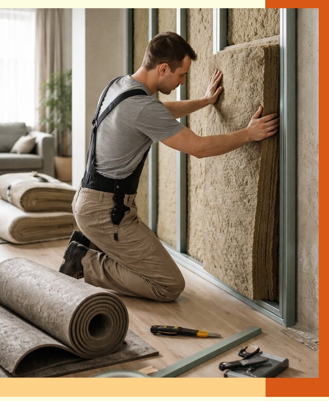 Шумоизоляция перегородок в Новотроицке от 1727 руб. за м2 — ТепломастерНвт