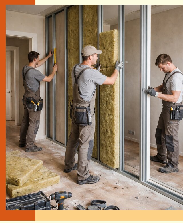 Шумоизоляция межкомнатных перегородок в Новотроицке эффективно и надёжно