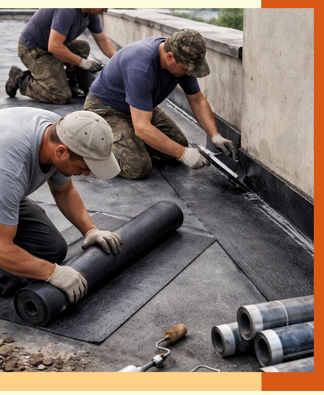 Гидроизоляция кровли в Новотроицке от 4711 руб. — профессиональная гидроизоляция крыши | ТепломастерНвт