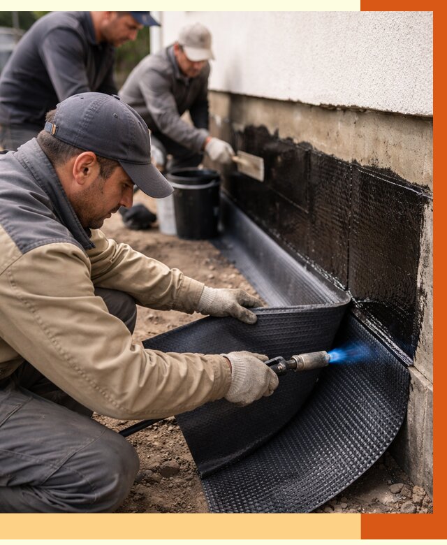 Гидроизоляция цоколя и отмостки в Новотроицке от 8898 руб. — ТепломастерНвт