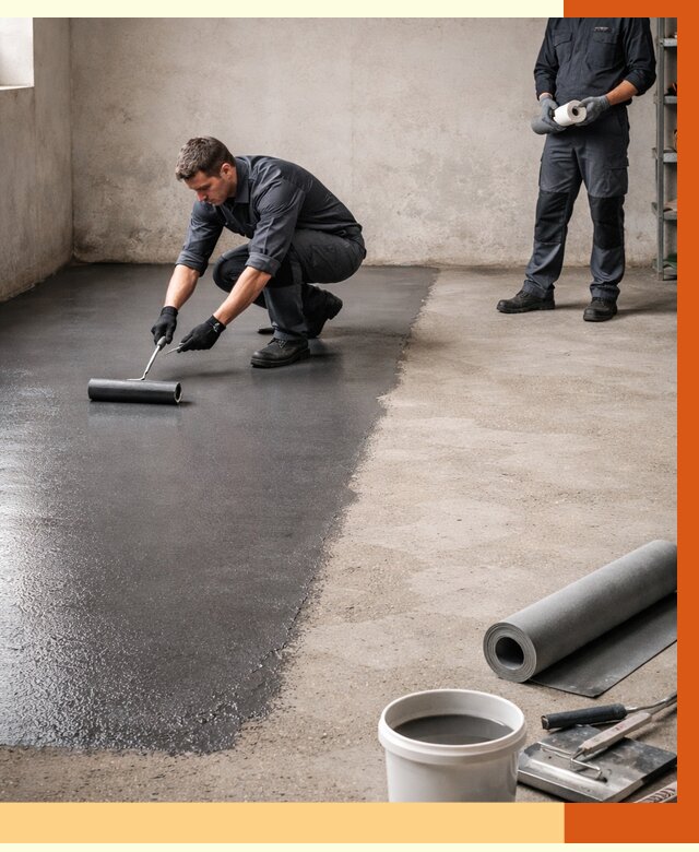 Гидроизоляция гаражного пола в Новотроицке от 3664 руб./м² — ТепломастерНвт профессионально