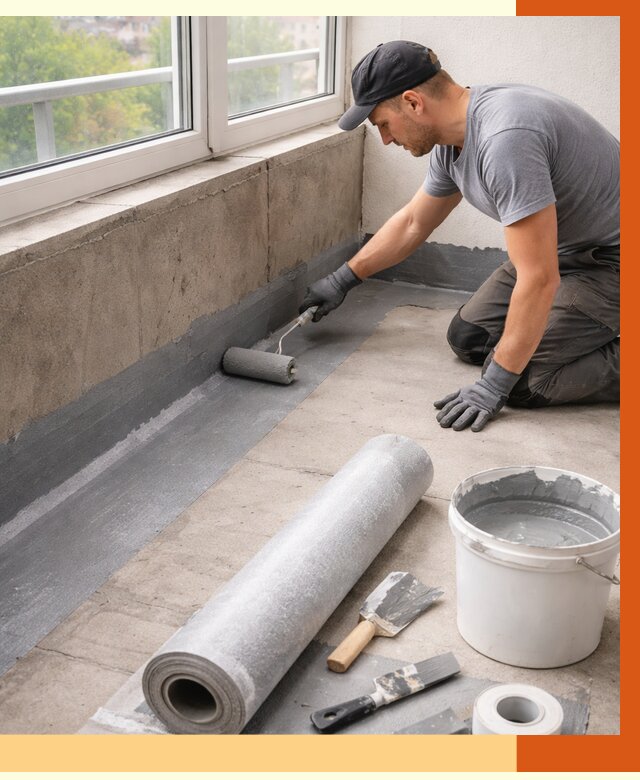 Профессиональная гидроизоляция балкона в Новотроицке от 4397 руб. | ТепломастерНвт