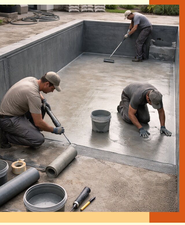 Профессиональная гидроизоляция бассейна в Новотроицке от 6804 руб. за м2 | ТепломастерНвт