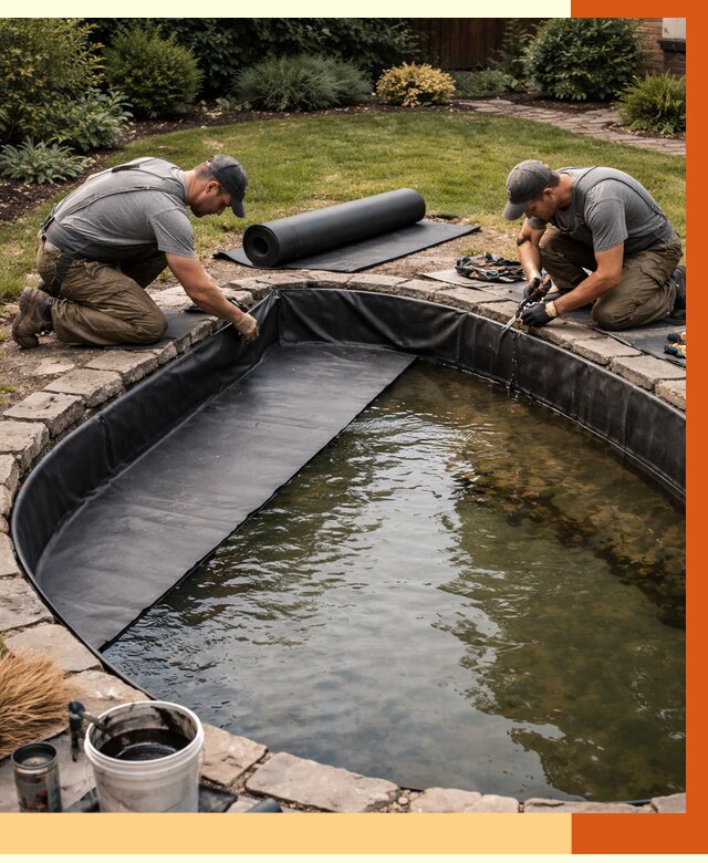 Гидроизоляция пруда в Новотроицке от 15702 руб. под ключ | ТепломастерНвт профессионально