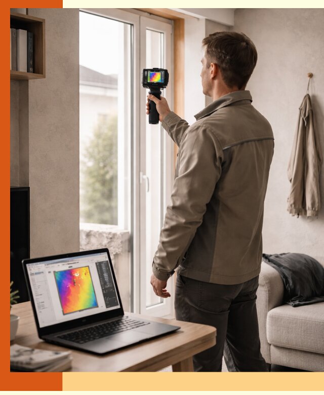 Тепловизионное обследование квартиры в Новотроицке для поиска утечек тепла