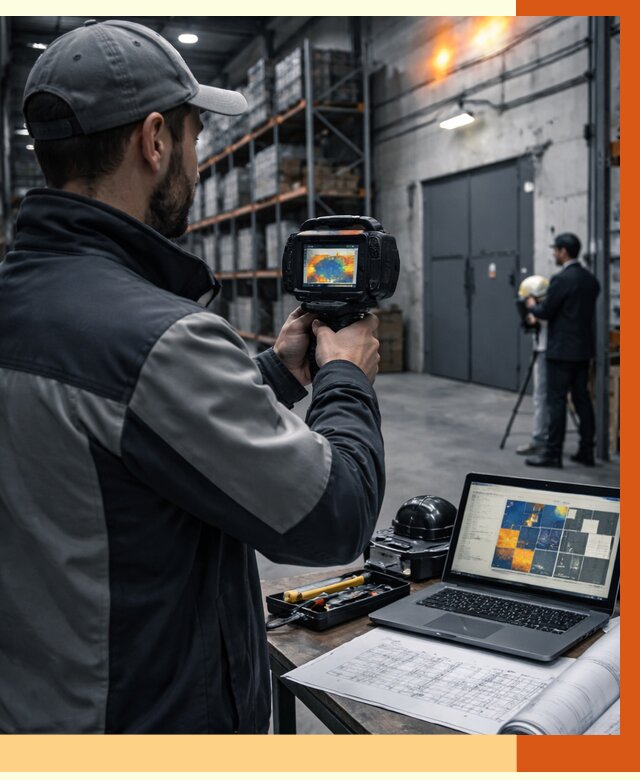 Тепловизионное обследование склада в Новотроицке от 6804 руб. | ТепломастерНвт