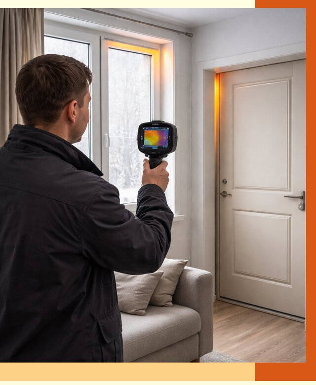 Тепловизионное обследование окон и дверей в Новотроицке от 4711 руб. | ТепломастерНвт
