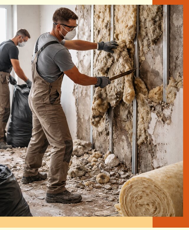 Демонтаж старого утеплителя в Новотроицке от 3664 руб. — работы под ключ | ТепломастерНвт