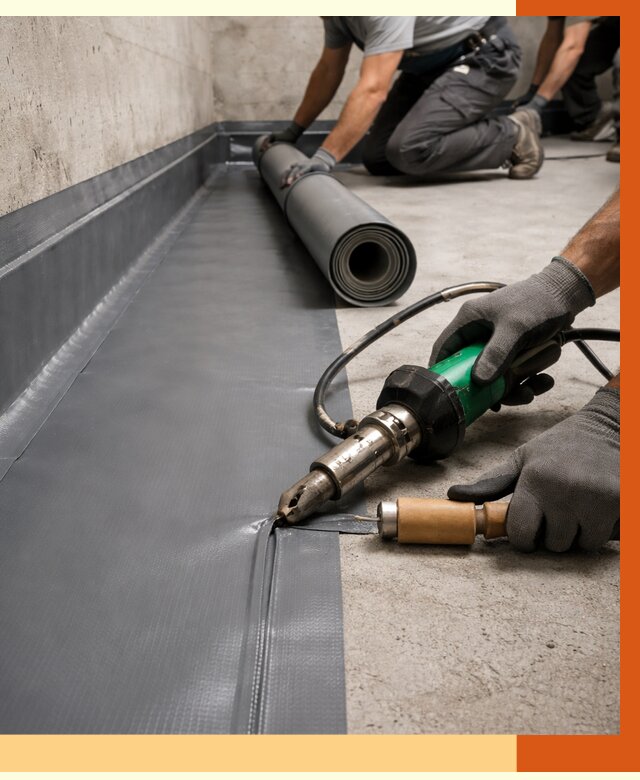 Монтаж гидроизоляционной мембраны в Новотроицке от 1042 руб/м2 | ТепломастерНвт