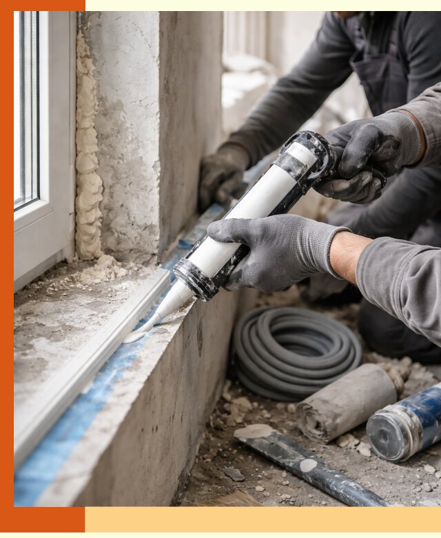 Герметизация стыков и примыканий зданий в Новотроицке