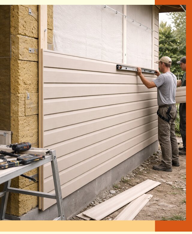 Монтаж сайдинга после утепления в Новотроицке от 1937 руб. — обшивка и облицовка | ТепломастерНвт