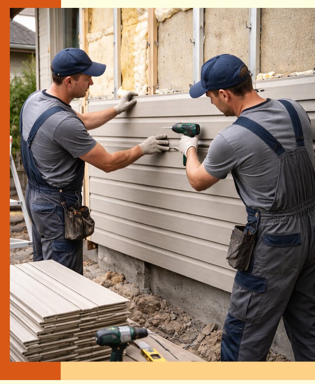 Монтаж сайдинга после утепления в Новотроицке качественно и надежно